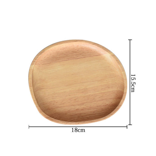 Assiette en bois naturel pour fruits et collations