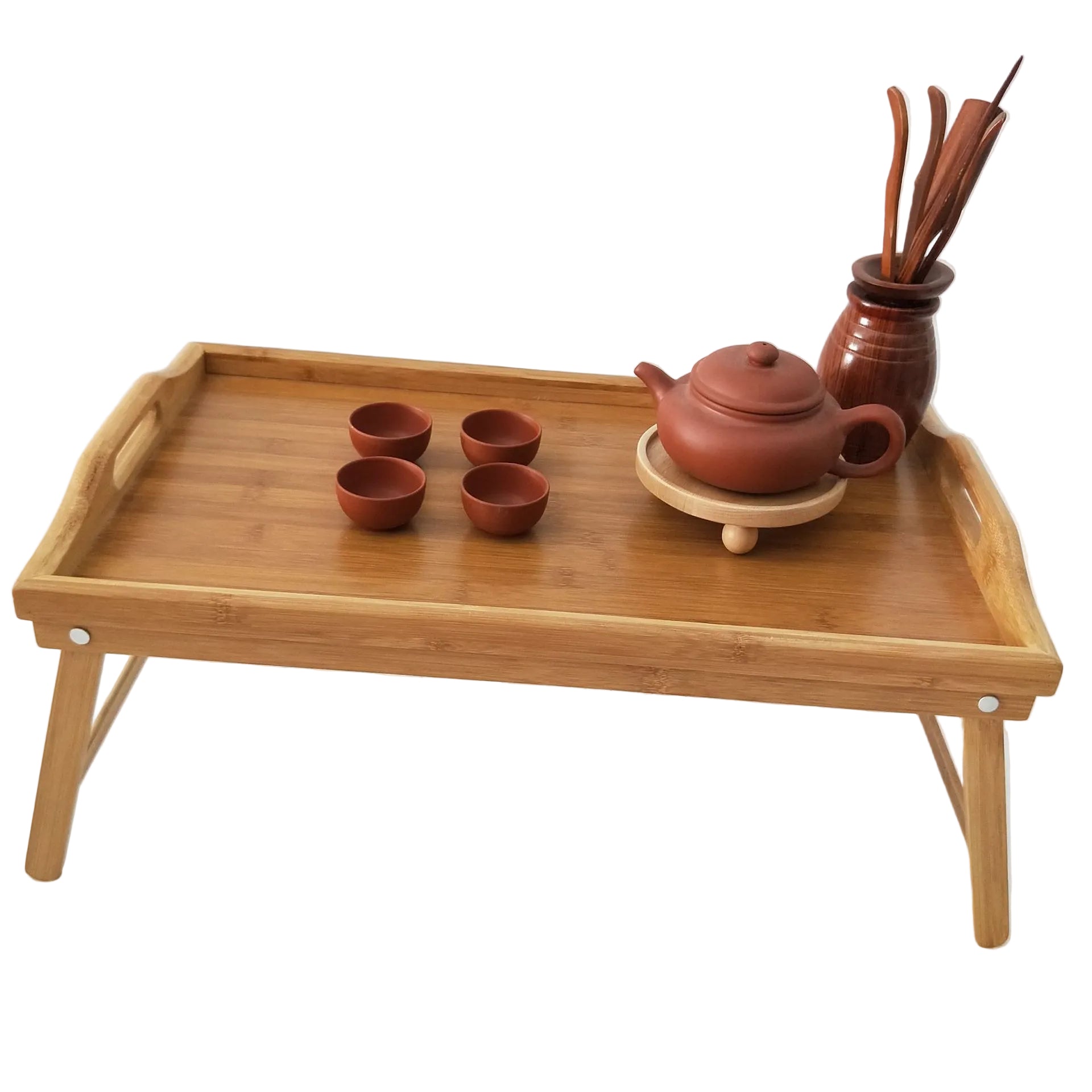 Plateau à thé en bambou