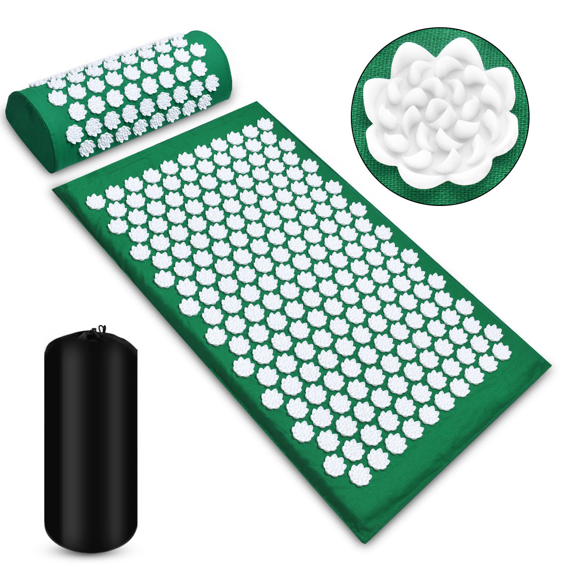 Tapis d’acupression avec coussin pour relaxation et détente musculaire