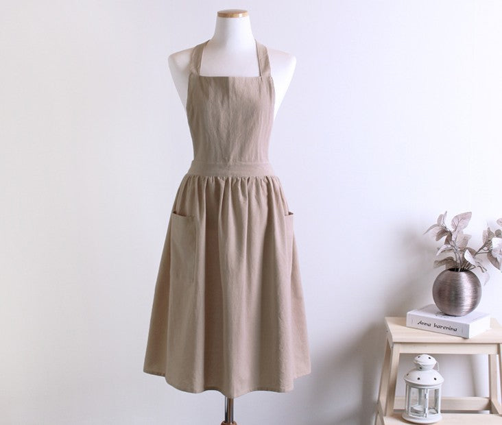 Tablier de cuisine en lin naturel