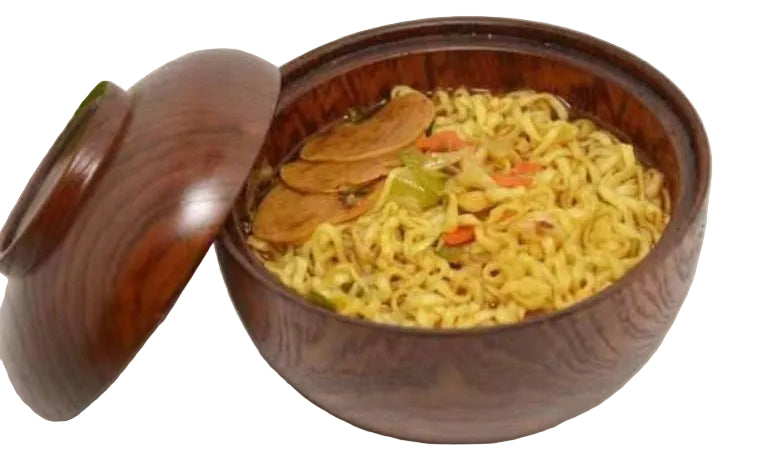 Bol en bois naturel avec couvercle