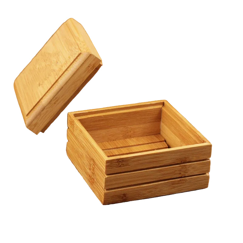 Boîte porte-savon en bambou naturel