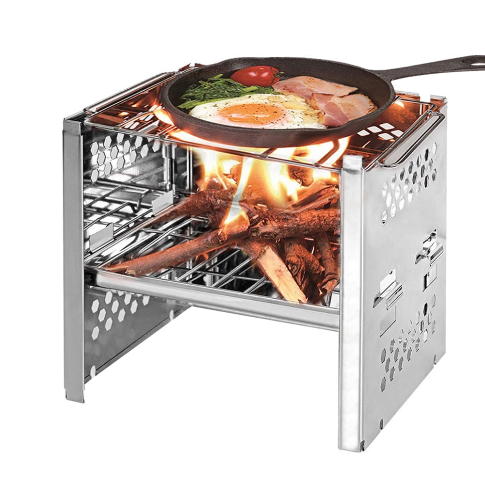 Mini réchaud portable à bois – cuisine en pleine nature