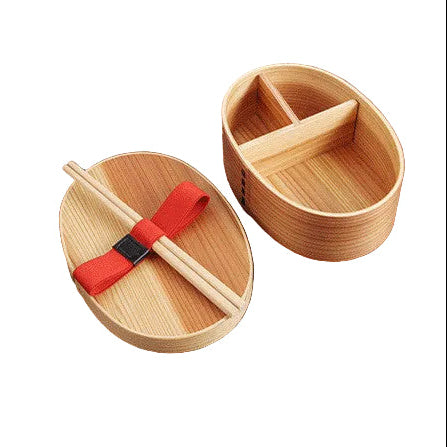 Lunch box en bois naturel – boîte repas écologique réutilisable