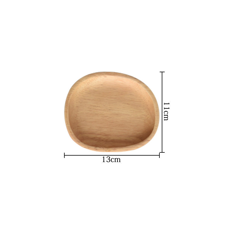 Assiette en bois naturel pour fruits et collations