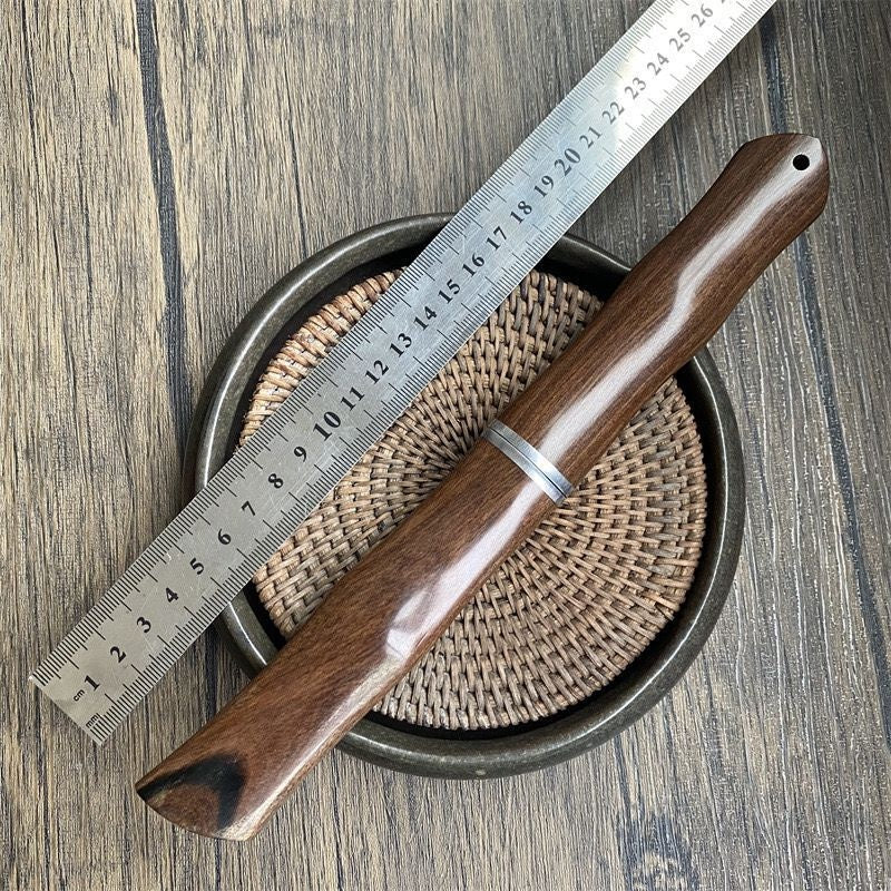 Couteau de cueillette pour champignons avec étui – lame en acier et manche en bois